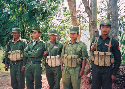 United Wa State Army troops, eastern Shan State